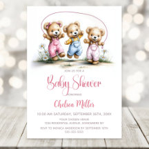 Meisjes Teddyberen Hinkelend Baby Shower
