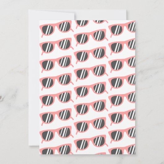 Meisjes Teen Pool Party Bikini Verjaardag Uitnodig Kaart (Achterkant)