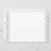 Meisjes TeePee Baby shower Invitation Lavendel Lac Kaart (Achterkant)