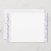 Meisjes Teepee Baby shower Invitation Lavendel Lac Kaart (Achterkant)