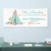 Meisjes TeePee Boho Stam Baby Shower Spandoek (Beurs)