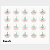 Meisjes TeePee Boho Stam Favor Geschenk Bedankt Ronde Sticker (Vel)