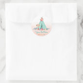 Meisjes TeePee Boho Stam Geschenk Bedankt Ronde Sticker (Tas)