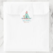 Meisjes TeePee Boho Stam Geschenk Bedankt Ronde Sticker (Tas)
