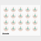 Meisjes TeePee Boho Tribal cadeau dank u Ronde Sticker (Vel)