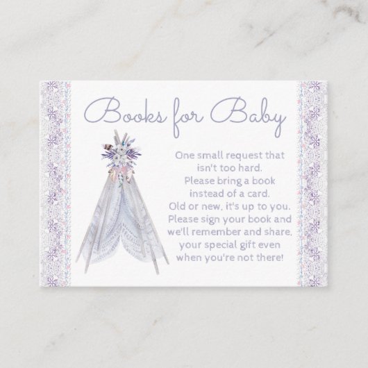 Meisjes teepee tribal brengen een boek Kaarten (Voorkant)