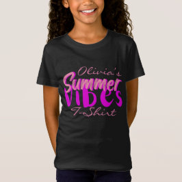  Meisje's Tekst Zomer Vibes T-shirt