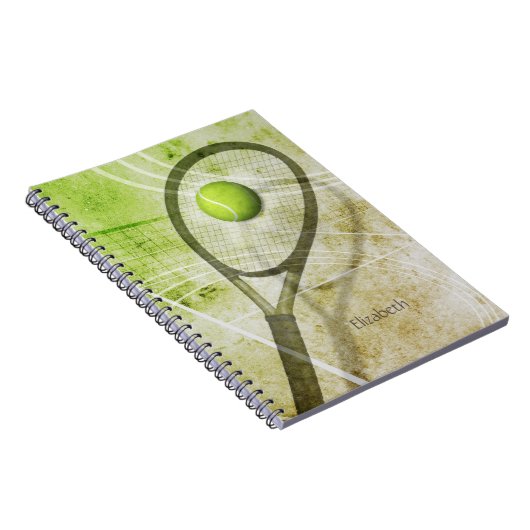 meisjes tennis gepersonaliseerd notitieboek (Rechterzijde)