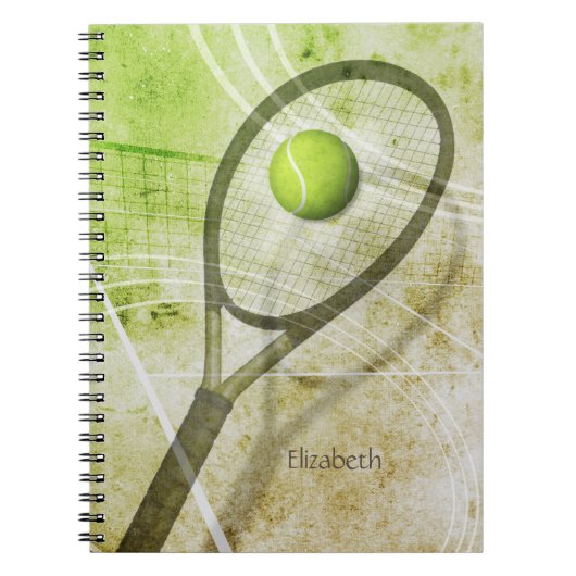 meisjes tennis gepersonaliseerd notitieboek (Voorkant)