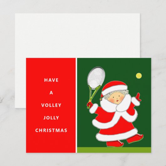 Meisjes Tennis Kerst Vakantie Briefkaart (Voorkant / Achterkant)