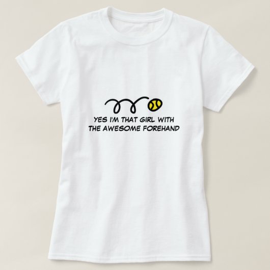 Meisjes tennis shirt met grappig citaat (Design voorkant)