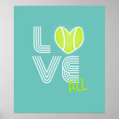Meisjes Tennis Team Love Alles Poster (Voorkant)