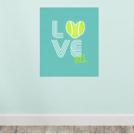 Meisjes Tennis Team Love Alles Poster