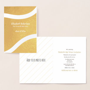 Meisjes tennisspeelfeest goud folie kaarten