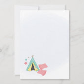 Meisjes Tepee Sleepover Uitnodiging - Slumber Part (Achterkant)