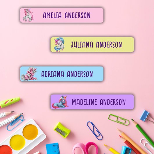 Meisjes Terug naar School Leuke Magische Eenhoorn  Labels