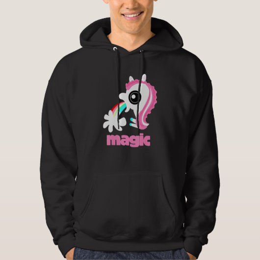 Meisjes terug naar school regenboogbarf Magic Unic Hoodie (Voorkant)