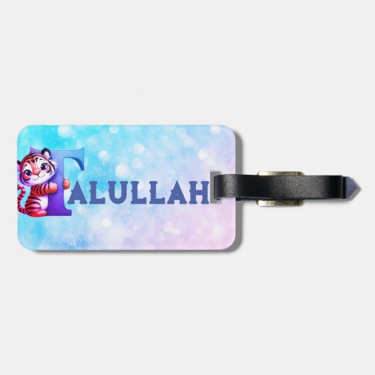 Meisjes Tijger Bagagelabel (Achterkant horizontaal)