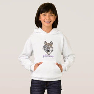 Meisjes topgekleurd Sweatshirt Yellowstone Wolf