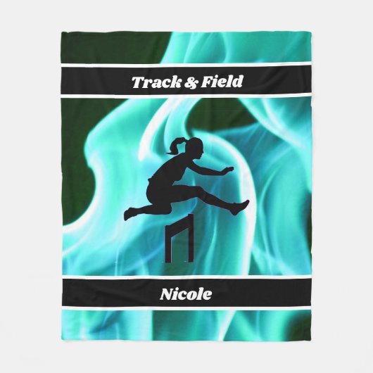 Meisjes Track en Field Smokey Abstract Fleece Deken (Voorkant)