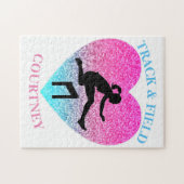 Meisjes Track & Field Hart Legpuzzel (Horizontaal)