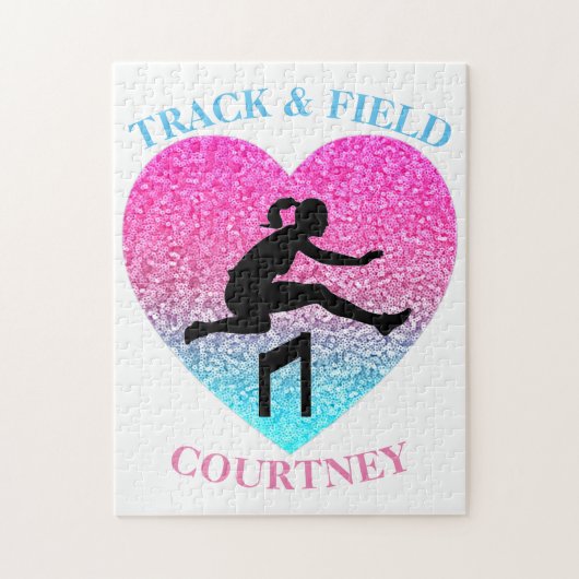 Meisjes Track & Field Hart Legpuzzel (Verticaal)