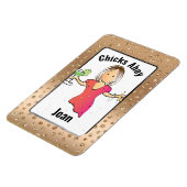 Meisjes trekken kippen Ahoy Funny voor haar kruipe Magneet (Linkerzijde)