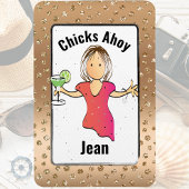 Meisjes trekken kippen Ahoy Funny voor haar kruipe Magneet