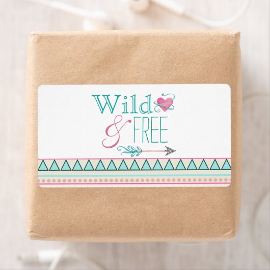 Meisjes Tribal Baby shower Waterfles Labels (Insitu)