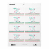 Meisjes Tribal Baby shower Waterfles Labels (Full Sheet)