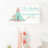Meisjes Tribal TeePee Baby Shower Spandoek (Insitu)