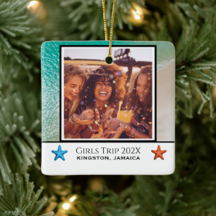 Meisjes Trip Beach thema Keramisch Ornament