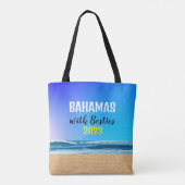 Meisjes Trip Blue Beach Zomervakantie gepersonalis Tote Bag (Achterkant)