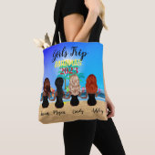 Meisjes Trip Blue Beach Zomervakantie gepersonalis Tote Bag (Dichtbij)