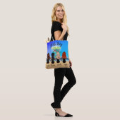 Meisjes Trip Blue Beach Zomervakantie gepersonalis Tote Bag (Op model)