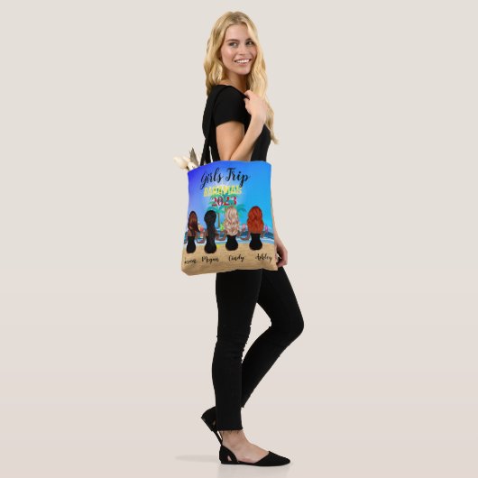 Meisjes Trip Blue Beach Zomervakantie gepersonalis Tote Bag (Op model)