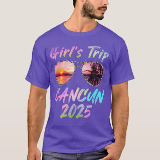 Meisjes Trip Cancun 2025 Zomervakantie Zonnebril H T-shirt