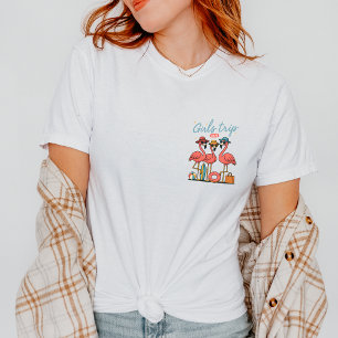 Meisjes Trip Flamingo Pocket Size Ontwerp T-shirt