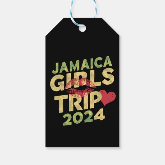 Meisjes Trip Jamaica 2024 Weekend Zomer Vakantie Cadeaulabel (Achterkant)