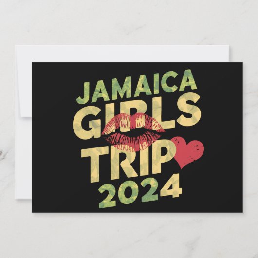 Meisjes Trip Jamaica 2024 Weekend Zomer Vakantie Kaart (Voorkant)