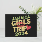 Meisjes Trip Jamaica 2024 Weekend Zomer Vakantie Kaart (Staand voorkant)
