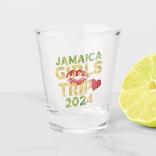 Meisjes Trip Jamaica 2024 Weekend Zomer Vakantie Shot Glas (Voorkant)