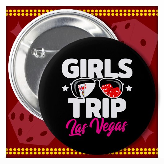 Meisjes Trip Las Vegas Vakantie Meisjes Trip Las V Ronde Button 5,7 Cm