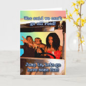 Meisjes Trip Lets gaan plezier maken. Kaart (Gele Bloem)