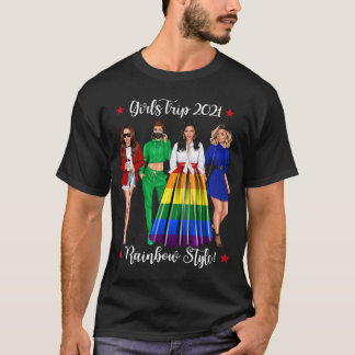 Meisjes Trip LGBTQ Vakantie Gay Vrouw Lesbisch Hen T-shirt