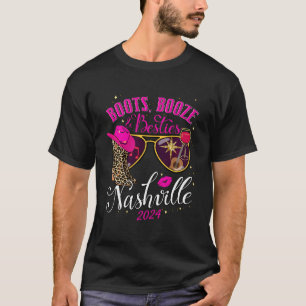 Meisjes Trip Nashville 2024 Boots Booze Besties We T-shirt