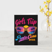 Meisjes Trip Punta Cana 2025 Bijpassende zomervaka Kaart (Gele Bloem)