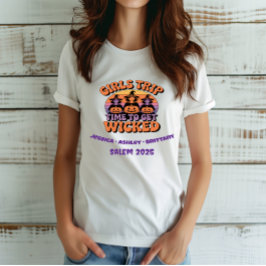 Meisjes Trip Retro Halloween Party Heksenvrienden T-shirt