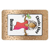 Meisjes Trip Vakantie Accessoire Grappig voor Haar Magneet (Horizontaal)