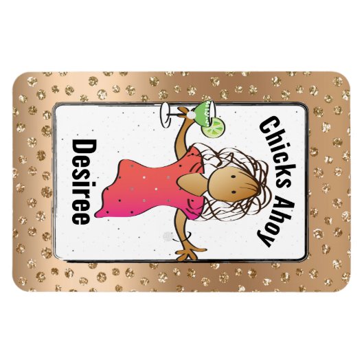 Meisjes Trip Vakantie Accessoire Grappig voor Haar Magneet (Horizontaal)